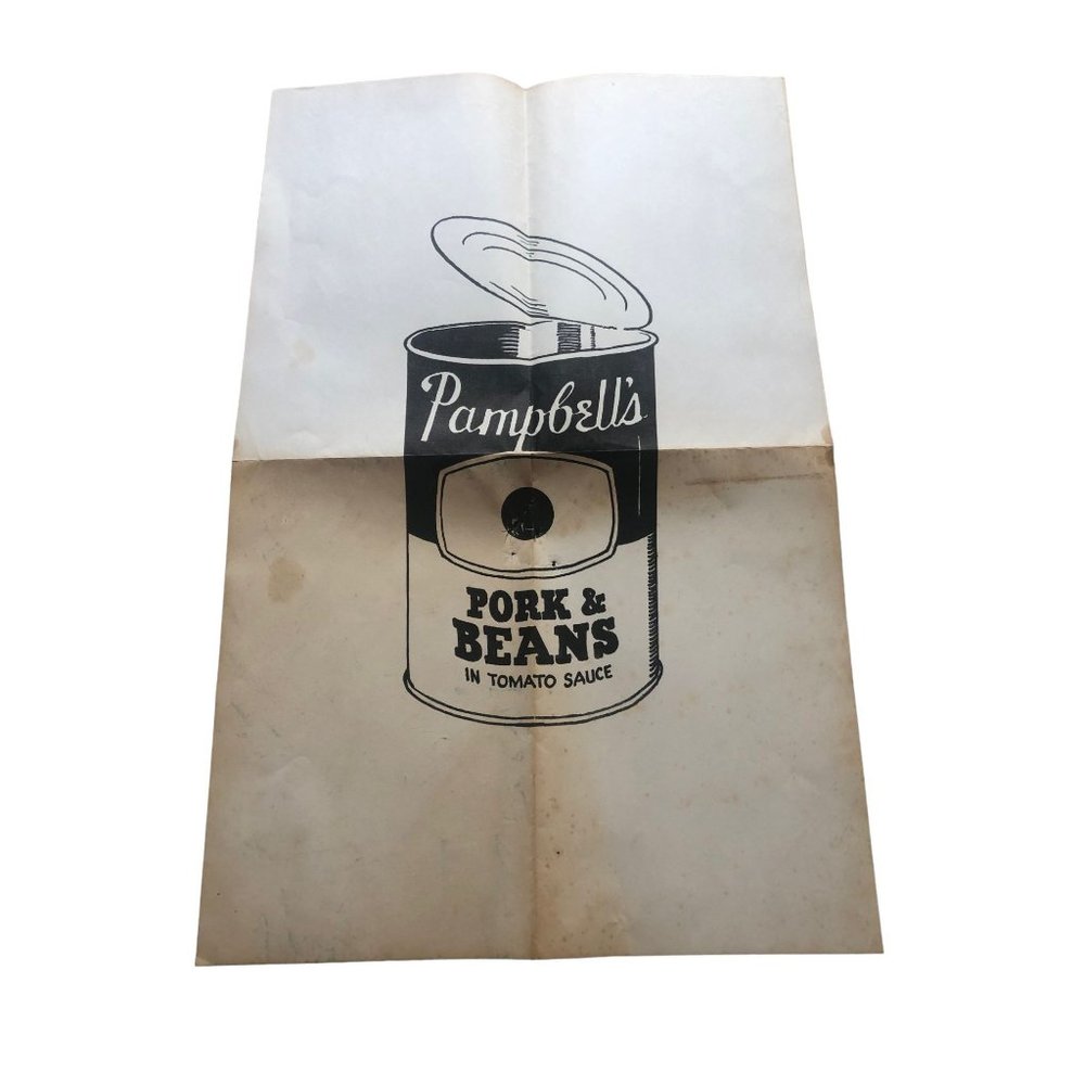Vintage Pambell's Pork & Beans in tomato poster 10x16"